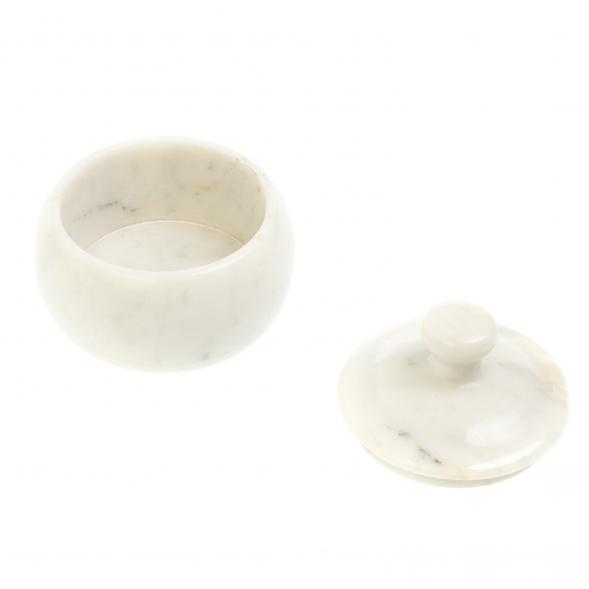 Сахарница из белого мрамора 9х8 см 127049