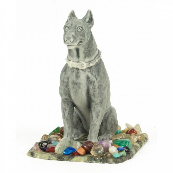 Сувенир &amp;quot;Доберман сидит&amp;quot; из мрамолита 118652