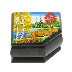 Шкатулка с расписной крышкой &amp;quot;Осень&amp;quot; 11х9х6,5 см