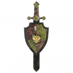 Настенный сувенир "Щит и меч" с Гербом РФ