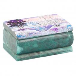 Шкатулка с расписной крышкой Зима 10,5х6,5х5 см