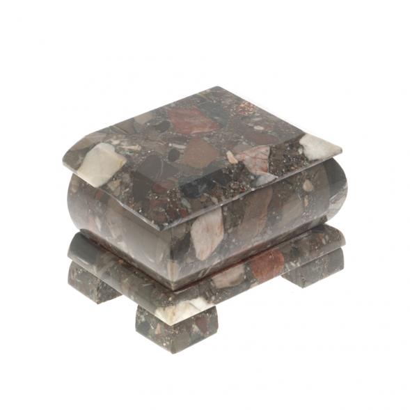 Шкатулка из конгломерата 9х6,5х6 см 127128