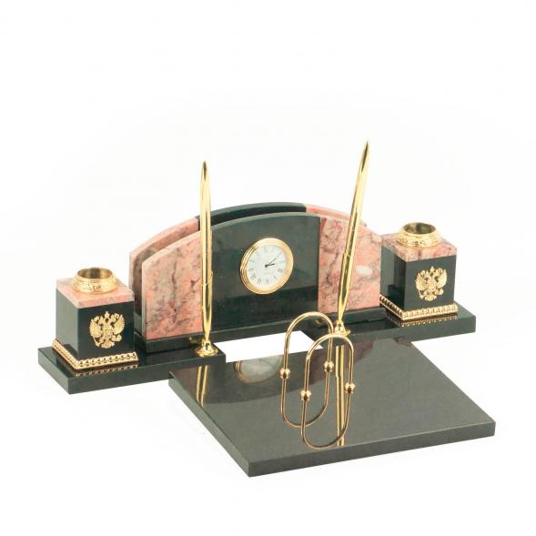 Настольный набор из креноида и змеевика 118662