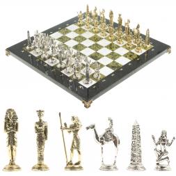 Шахматы &amp;quot;Древний Египет&amp;quot; доска 40х40 см мрамор змеевик