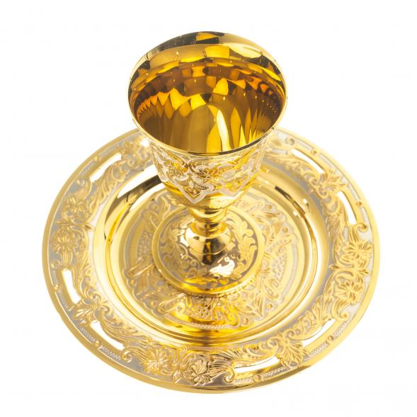 Водочный набор &amp;quot;На посошок&amp;quot; рюмка и тарелка Златоуст 123992