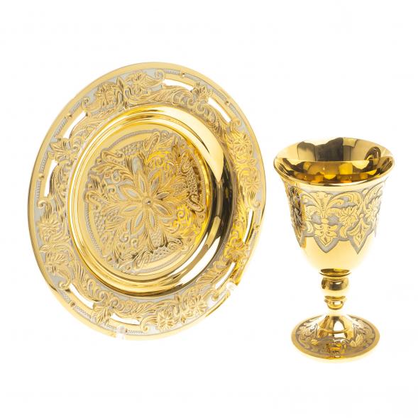 Водочный набор &amp;quot;На посошок&amp;quot; рюмка и тарелка Златоуст 123992