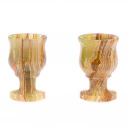 Набор рюмок из оникса 20 мл 3,8х6 см 2 шт в коробке (1,5х2,5)