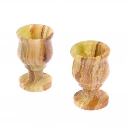 Набор рюмок из оникса 20 мл 3,8х6 см 2 шт в коробке (1,5х2,5)