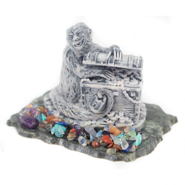Сувенир &amp;quot;Обезьяна с сундуком&amp;quot; из мрамолита 116840