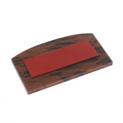 Автоикона "Молитва водителя" из коричневого обсидиана 8,5х5 см