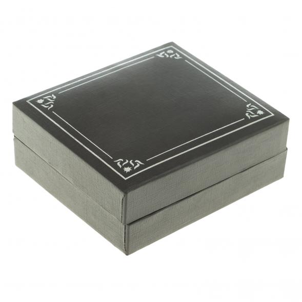 Набор запонки закругленные и зажим для галстука нефрит 124084