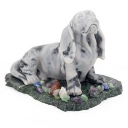 Сувенир &amp;quot;Бассет&amp;quot; из мрамолита