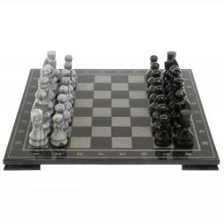 Шахматы &amp;quot;Турнирные&amp;quot; змеевик мрамор доска 40х40 см