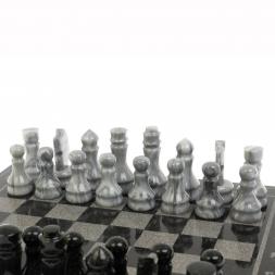 Шахматы &amp;quot;Турнирные&amp;quot; змеевик мрамор доска 40х40 см