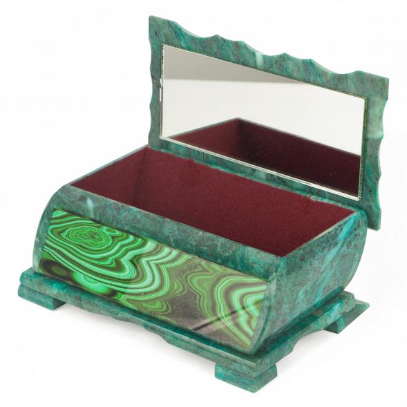 Шкатулка Хозяйка медной горы с иллюстрацией под малахит н3 22х13х9 см 118781