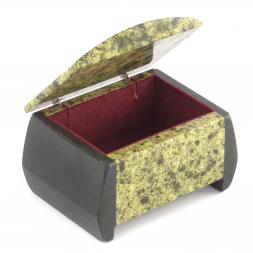 Шкатулка "Персона" из змеевика 9х6,5х5 см