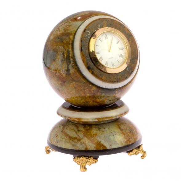 Настольные часы &amp;quot;Шар Антистресс&amp;quot; 9,5 см из офиокальцита 124950