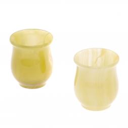 Набор стаканов из оникса 100 мл 2 шт 6,2х7 см в коробке (2,5х3)