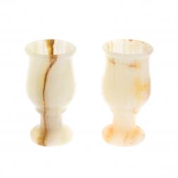 Набор рюмок из оникса в футляре 2 шт 20 мл 3,8х7 см (1,5х3)