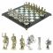 Шахматы "Римские воины" доска 44х44 см из мрамора и змеевика