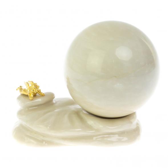 Композиция с шаром &amp;quot;Ангел&amp;quot; из газганкого мрамора 128767