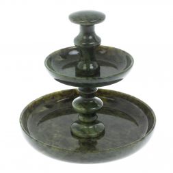 Ваза для фруктов / конфет из нефрита 17,5х17,5х17,5 см