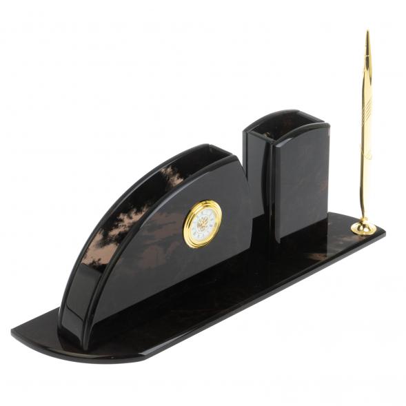 Письменный набор &amp;quot;Универсал&amp;quot; камень обсидиан 121957