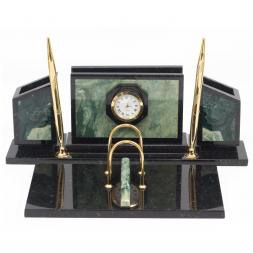 Письменный набор "Стенка" камень офиокальцит