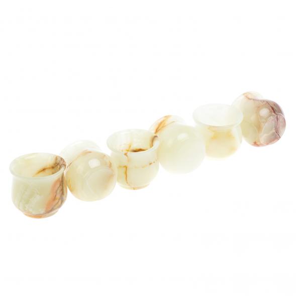 Набор стопок из оникса в футляре 6 шт 5х5х4,5 см (2х2) 127690