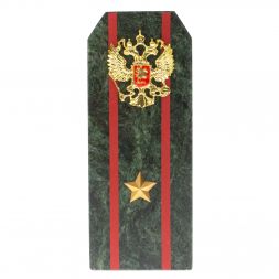 Сувенир погон &amp;quot;Майор ВС&amp;quot; камень змеевик