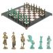 Шахматы &amp;quot;Отечественная война 1812 г. &amp;quot; фигуры бронза / патина 40х40 см мрамор лемезит 128398