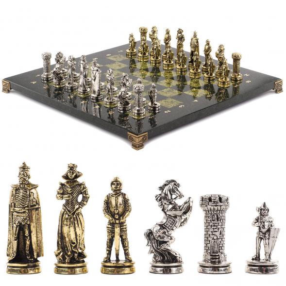 Шахматы &amp;quot;Рыцари&amp;quot; 36х36 см змеевик 120725