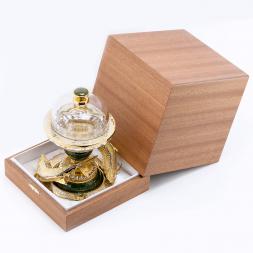 Икорница &amp;quot;Два осетра&amp;quot; из нефрита Златоуст