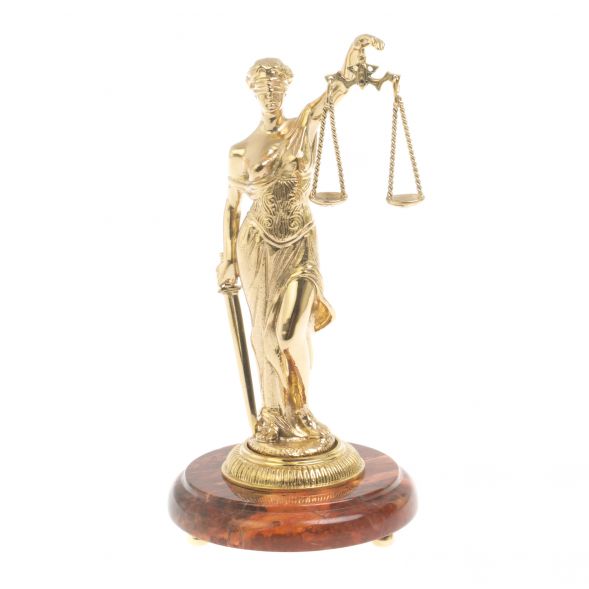 Бронзовая статуэтка &amp;quot;Фемида&amp;quot; на подставке из яшмы 127533