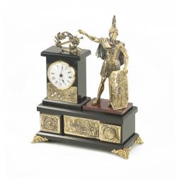 Каминные часы &amp;quot;Цезарь&amp;quot; бронза яшма долерит