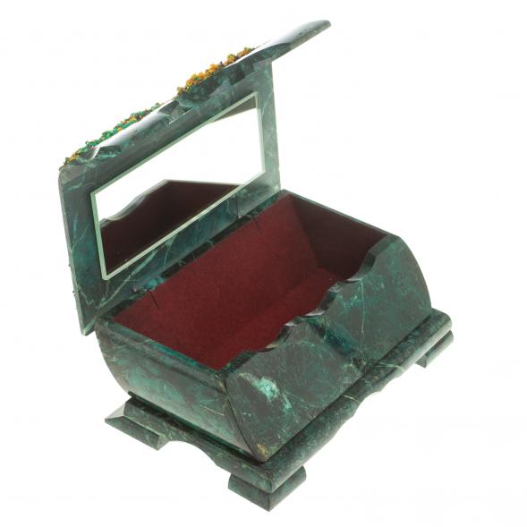 Шкатулка с рисунком &amp;quot;Водопад&amp;quot; змеевик 21х12х8,5 см ПЗ 124090