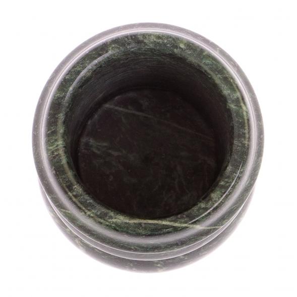 Карандашница круглая из змеевика 125298