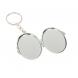Складное зеркало брелок из соколиного глаза овальное 126979