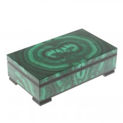 Шкатулка из малахита 16х9х5 см