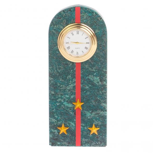 Часы &amp;quot;Погон старший лейтенант МВД&amp;quot; нового образца змеевик 113984