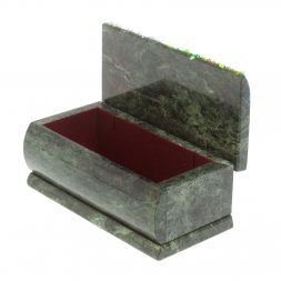 Шкатулка с росписью &amp;quot;Лето. Перекат&amp;quot; змеевик 15х7,5х6 см