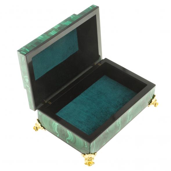 Ларец из малахита &amp;quot;Драгоценный&amp;quot; 14х9х7,5 см 123996