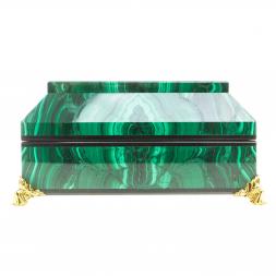 Ларец из малахита "Драгоценный" 14х9х7,5 см