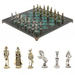 Шахматы &amp;quot;Отечественная война 1812 г.&amp;quot; доска 40х40 см шабровский змеевик