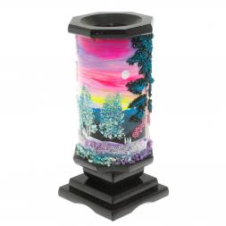 Ваза &amp;quot;Зима&amp;quot; из черного змеевика 8х8х17,5 см