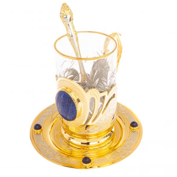 Подарочный чайный набор &amp;quot;Лазуритовый&amp;quot; Златоуст 113835