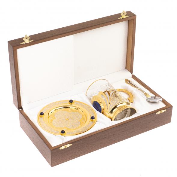 Подарочный чайный набор &amp;quot;Лазуритовый&amp;quot; Златоуст 113835