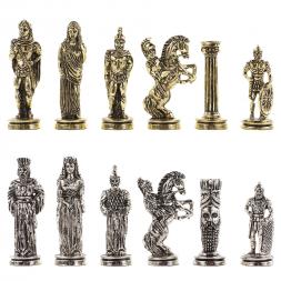 Шахматы подарочные "Александр Македонский" доска 36х36 см лемезит мрамор