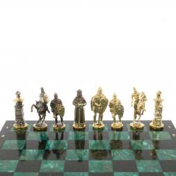 Шахматы подарочные &amp;quot;Богатыри&amp;quot; 40х40 см из змеевика