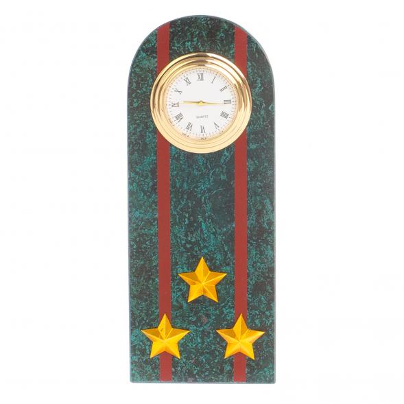 Часы &amp;quot;Погон полковник МВД&amp;quot; нового образца змеевик 113988